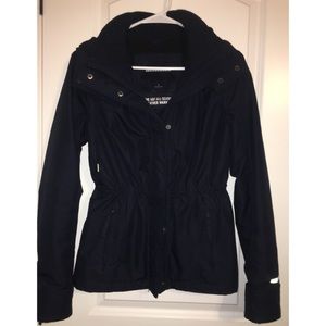 navy abercrombie rain jacket